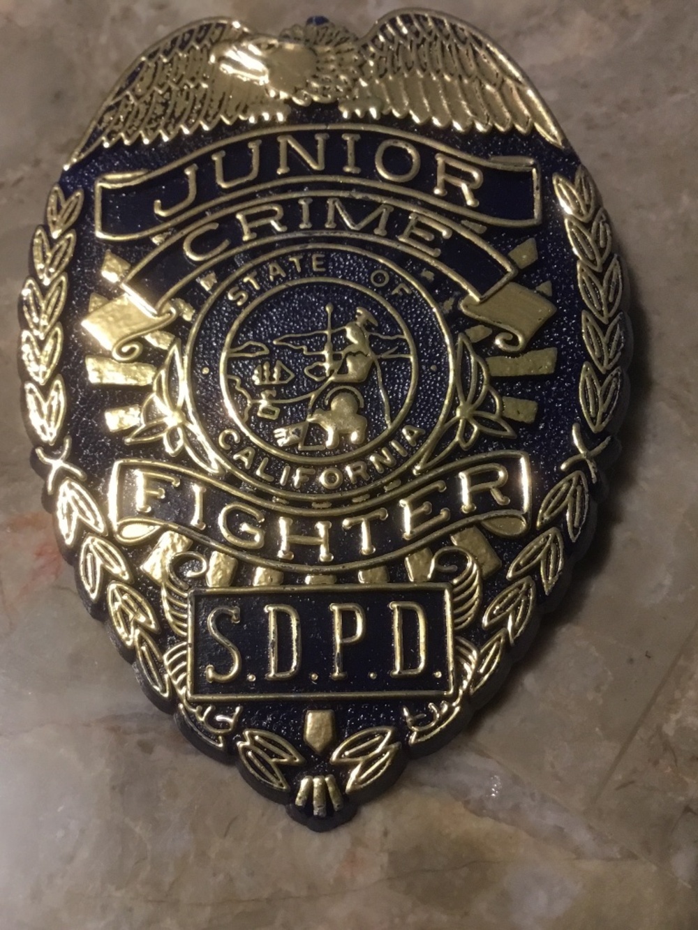 Vintage - San Diego Police Department  Crime Fighter Junior Badge (Pinback)